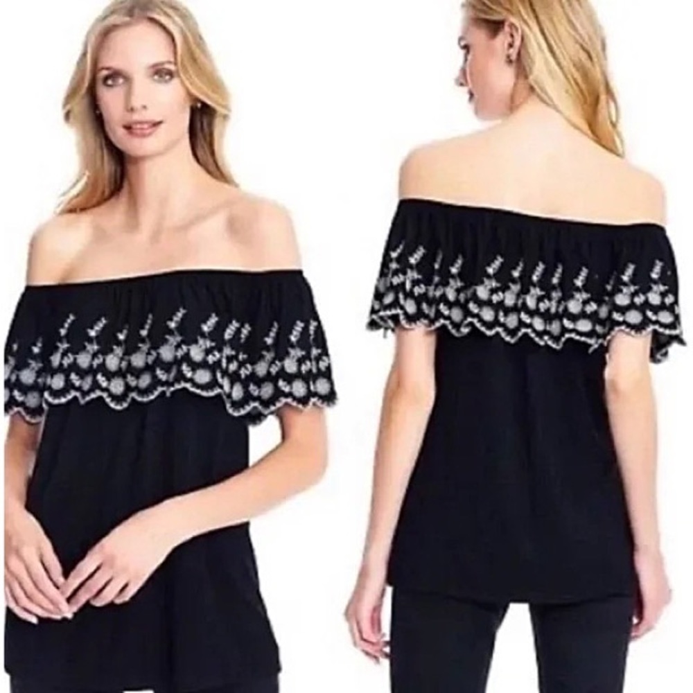 Adrianna Papell Black Off The Shoulder Top 🖤